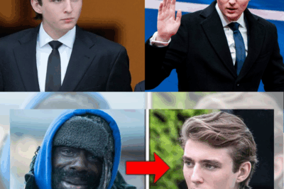“UNBELIEVABLE: Black Boy Helps Barron Trump with Flat Tire—Then a Mysterious Black SUV Appears at His House! The Shocking Twist That Left Everyone Speechless!”