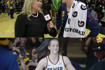 Caitlin Clark talks with ESPN’s Holly Rowe before and after she excedes her legendary 3-pointer (NH)