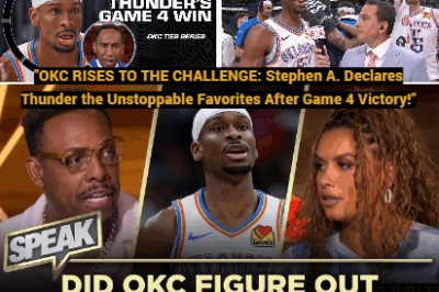 “OKC RISES TO THE CHALLENGE: Stephen A. Declares Thunder the Unstoppable Favorites After Game 4 Victory!”