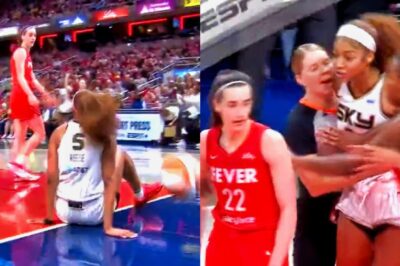 VIDEO: Angel Reese Was About To Knock Out Caitlin Clark After Dirty Foul Knocked Her To The Floor (an)