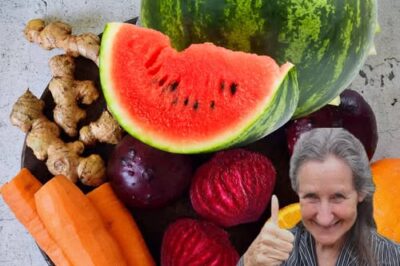 The drink that every woman needs. Watermelon Juice with Carrot, Beetroot, and Ginger