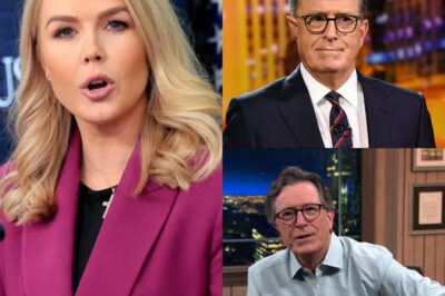 Karoline Leavitt Hijacks Colbert’s Stage in Explosive On-Air Clash—Audience Gasped, Show Abruptly Cut, and TV History Made!