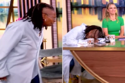 Whoopi Goldberg collapses on (then stands up to yell from) The View table amid tense Hot Topics: ‘Oh my God!’