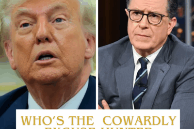 Stephen Colbert’s Shocking Outburst: Calls Trump a “Cowardly Excuse Hunter” in Live Tirade