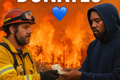 Kanye West steps up in the face of disaster 🔥💙 — donating to support firefighters and families affected by the devastating Canyon Fire, proving that compassion can be as powerful as fame.