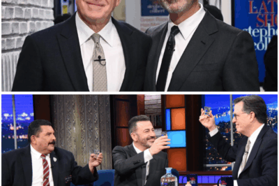Jimmy Kimmel, Stephen Colbert, and Guillermo Share a Heartfelt Toast to Friendship, Careers, and the Future of Late-Night TV
