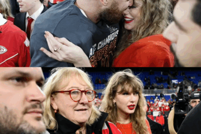 Taylor Swift kisses Travis Kelce on field after Chiefs advance to Super Bowl 2024