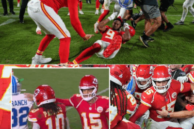 Patrick Mahomes Caught at the Bottom of a Massive Postgame Brawl as Chiefs and Lions Clash After Sunday Night Football Thriller